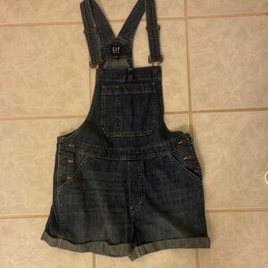 GAP Dark Blue Denim Short Overalls